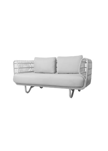 Cane-line - Soffa - Nest 2-Seater Sofa - Outdoor - White/Cane-line Weave - Inkl. Cane-line Natté hynder