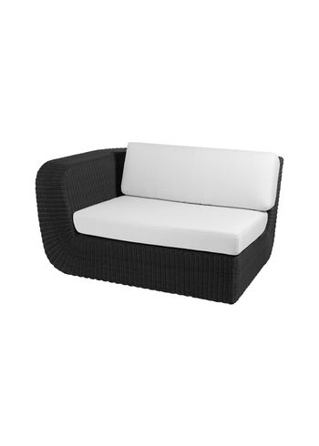 Cane-line - Couch - Savannah 2-pers. sofa - Right - Frame: Weave, Black/Cushion: White