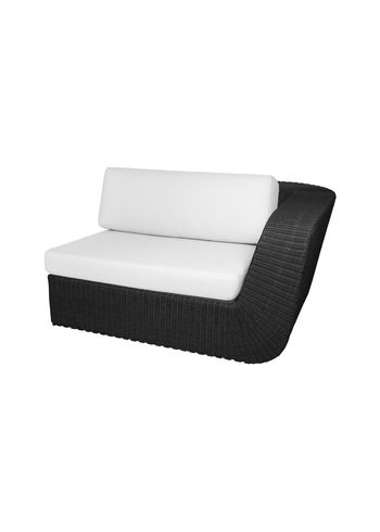 Cane-line - Couch - Savannah 2-pers. sofa - left - Frame: Weave, Black/Cushion: White