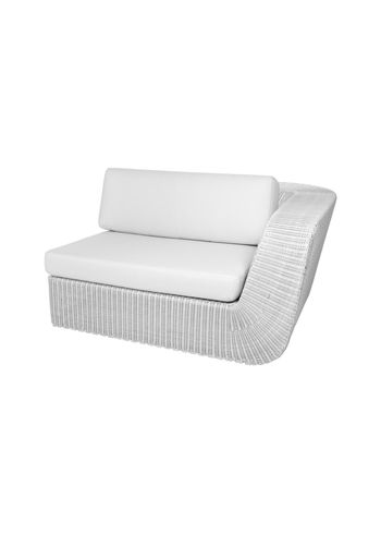 Cane-line - Couch - Savannah 2-pers. sofa - Left - Frame: Weave, White grey /Cushion: White