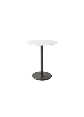 Cane-line - Coffee table - Go CoffeeTable Ø60 - Lava Grey / White