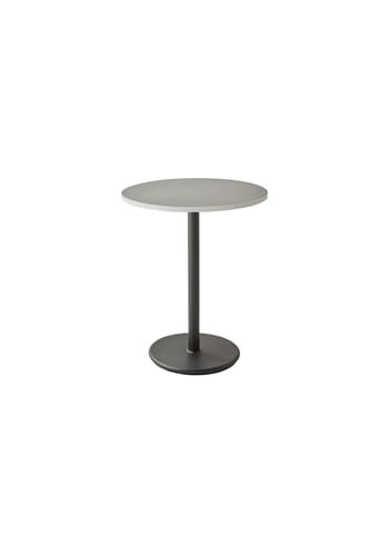 Cane-line - Coffee table - Go CoffeeTable Ø60 - Lava Grey / White / Ceramic Light Grey