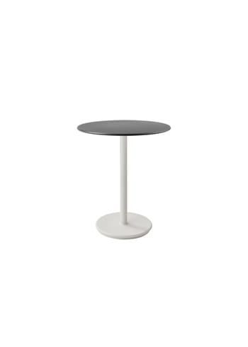 Cane-line - Table basse - Go CoffeeTable Ø60 - White Base / Lava Grey Aluminium