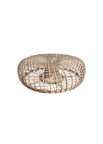 Cane-line - Coffee table - Nest footstool, large - Outdoor - Aluminium w/Cane-line Weave, Natural