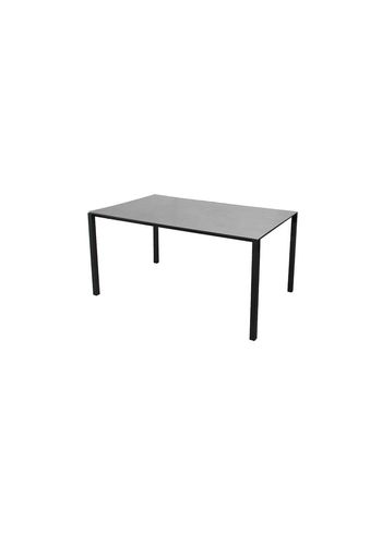 Cane-line - Dining Table - Pure Table - 150x90 - Frame: Lava Grey Aluminium / Tabletop: Concrete Grey Ceramic