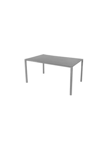 Cane-line - Dining Table - Pure Table - 150x90 - Frame: Light Grey Aluminium / Tabletop: Basalt Grey Ceramic