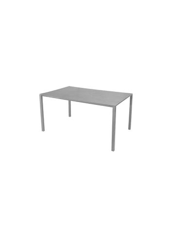 Cane-line - Dining Table - Pure Table - 150x90 - Frame: Light Grey Aluminium / Tabletop: Concrete Grey Ceramic