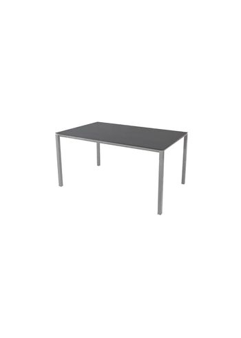 Cane-line - Dining Table - Pure Table - 150x90 - Frame: Light Grey Aluminium / Tabletop: Nero Ceramic