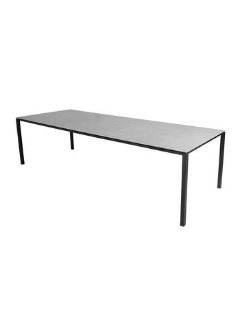 Cane-line - Spisebord - Pure Table - 280x100 - Stel: Lavagrå Aluminium / Bordplade: Basaltgrå Keramik