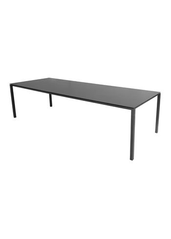 Cane-line - Spisebord - Pure Table - 280x100 - Stel: Lavagrå Aluminium / Bordplade: Nero Keramik