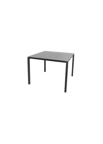 Cane-line - Dining Table - Pure Table - 100x100 - Frame: Lava Grey Aluminium / Tabletop: Basalt Grey Ceramic
