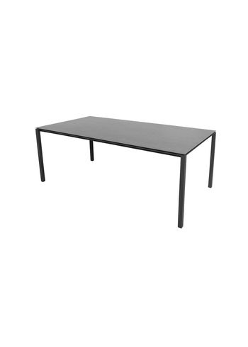 Cane-line - Dining Table - Pure Table - 200x100 - Frame: Lava Grey Aluminium / Tabletop: Basalt Grey Ceramic