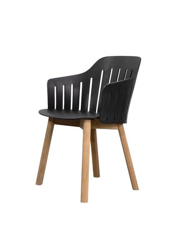 Cane-line - Cadeira de jantar - Choice Chair - Outdoor - Frame: Teak / Seat: Black