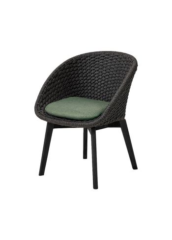 Cane-line - Matstol - Peacock chair OUTDOOR - Stel: Aluminium, Black / Hynde: Dark Green, Cane-line Link