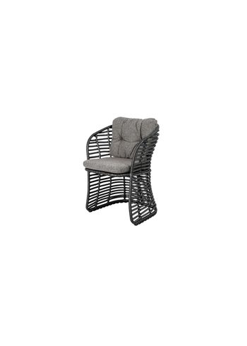 Cane-line - Puheenjohtaja - Basket Chair Black - Dark bordeaux / Black