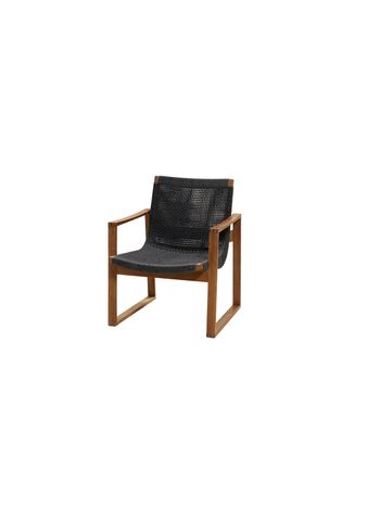 Cane-line - Cadeira de banho - Endless lounge chair - Dark grey/soft rope