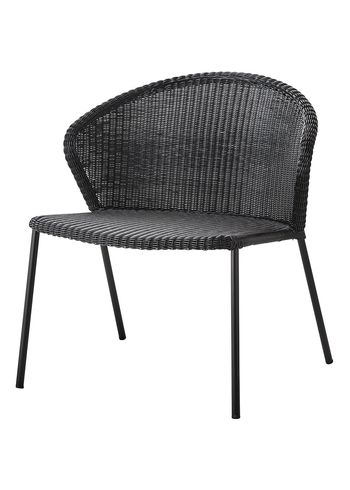 Cane-line - Krzesło - Lean Chair - Lounge Chair - Black - Cane-line Weave