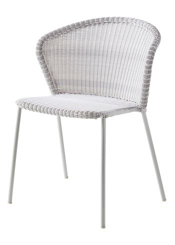 Cane-line - Puheenjohtaja - Lean Chair - Chair - White Grey - Cane-line Weave