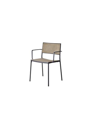 Cane-line - Puutarhatuoli - Less chair w. armrest - Aluminium/French Weave, Natural