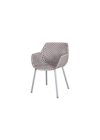 Cane-line - Chair - Vibe - Light Gray/Bordeaux/Pink/Woven