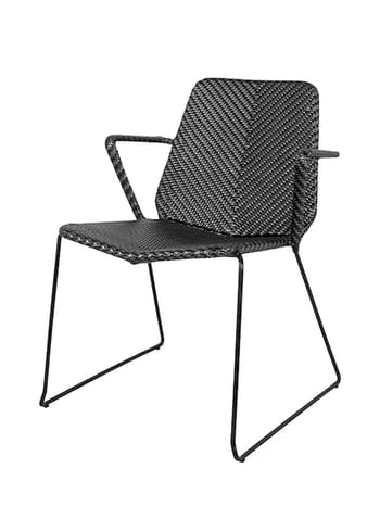 Cane-line - Chair - Vision Stol m/armlæn, Stabelbar - Stel: Cane-line Weave - Black/Graphite