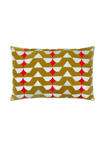 Christina Lundsteen - Pude - Vivi Bed Cushion - Golden Olive / Tomato / Electric