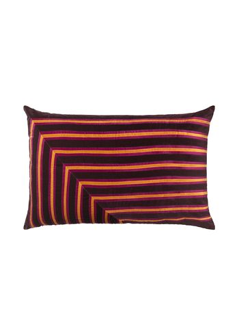 Christina Lundsteen - Pude - Lana Bed Cushion - Aubergine / Anemone / Curry