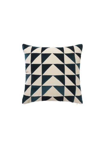 Christina Lundsteen - Almofada - ELLY pillow - New petrol / dusty white
