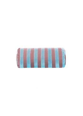 Christina Lundsteen - Cuscino - STRIPE BOLSTER - Old Rose/Blue Dust