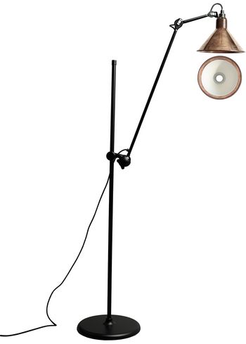 DCW - Vloerlamp - Lampe Gras N°215 - Black/Copper/Raw/White