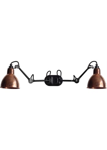 DCW - Lâmpada de parede - Lampe Gras N°204 Double - Black/Copper/Raw