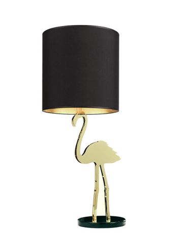 Design By Us - Bordslampa - Crazy Flamingo Lamp - Gold/Black