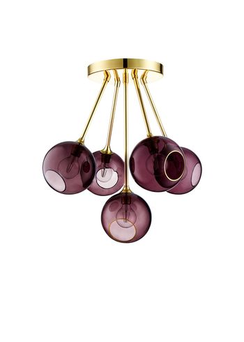 Design By Us - Péndulo - Ballroom Molecule Lamp - Purple/Gold