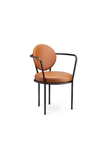 Design By Us - Silla de comedor - Casablanca chair - Black Frame - Leather Sørensen Ultra - Cognac