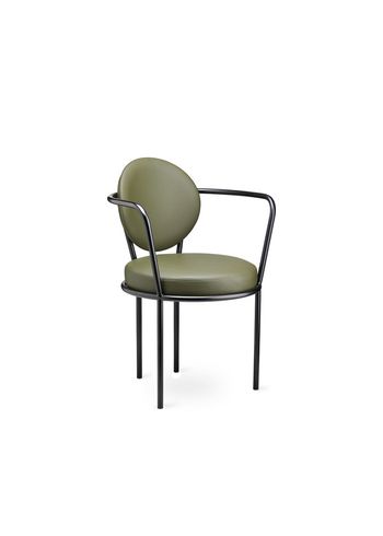 Design By Us - Silla de comedor - Casablanca chair - Black Frame - Leather Sørensen Ultra - Moss