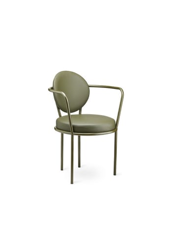 Design By Us - Silla de comedor - Casablanca Chair - Colored Frame - Leather Sørensen Ultra - Moss