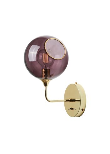 Design By Us - Vägglampa - Ballroom Wall Lamp - Purple/Gold