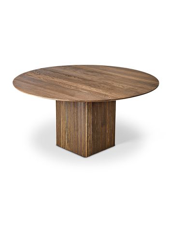 dk3 - Spisebord - Ten Table Round - Fast Bordplade - Smoked Oak
