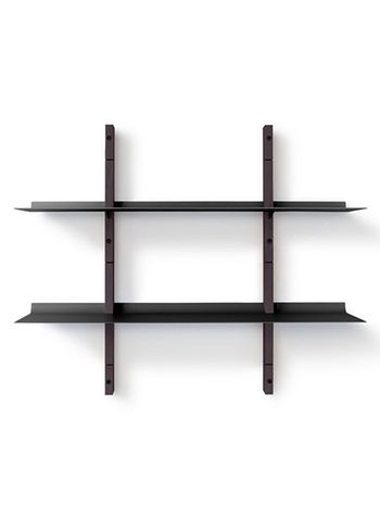 Eva Solo - Étagère - Smile shelving system - 2 Stringers / 2 Shelves - Smoked Oak / Black