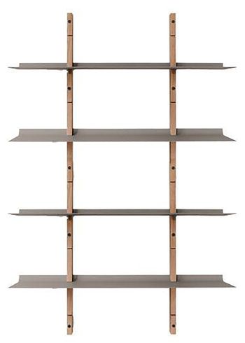 Eva Solo - Étagère - Smile shelving system - 2 Stringers / 4 Shelves - Nature Oak / Grey