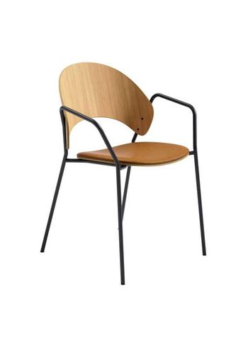 Eva Solo - Matstol - Dosina dining chair with armrest - Oak Cognac, Leather
