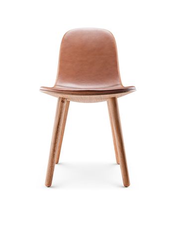 Eva Solo - Chaise - Eva Solo Abalone chair - Oak, Nature / Leather: Cognac