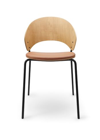 Eva Solo - Krzesło do jadalni - Dosina chair - Oak, Nature / Leather: Cognac