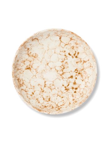 Familianna - - Marble Shallow Pasta Plate - Marble Rust