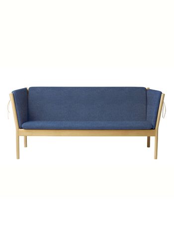 FDB Møbler / Furniture - Sofa 3 osobowa - J149 3 pers by Erik Ole Jørgensen - Eg, Natur, Lakeret / MLF, Mørkeblå