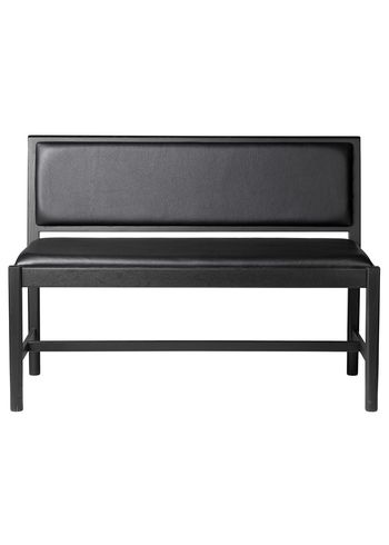 FDB Møbler / Furniture - Bench - J176 - Sønderborg - Black Oak / Leather