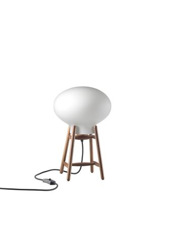 FDB Møbler / Furniture - Bordlampe - U4 - Hiti - Bordlampe - Valnød/ Sort ledning/ klart glas