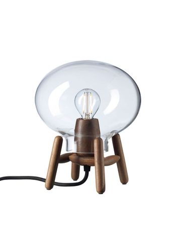 FDB Møbler / Furniture - Table Lamp - U6 - Hiti Mini - Walnut / Clear Glass