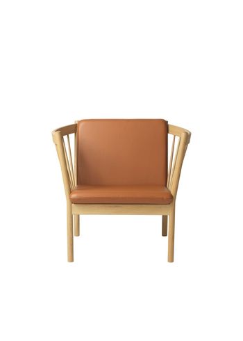 FDB Møbler / Furniture - Lænestol - J146 af Erik Ole Jørgensen - Eg/Cognac Læder