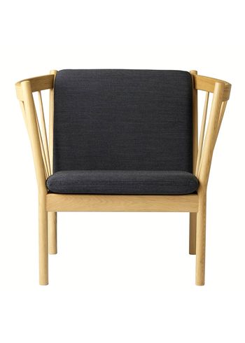 FDB Møbler / Furniture - Lænestol - J146 af Erik Ole Jørgensen - Eg/Mørkegrå